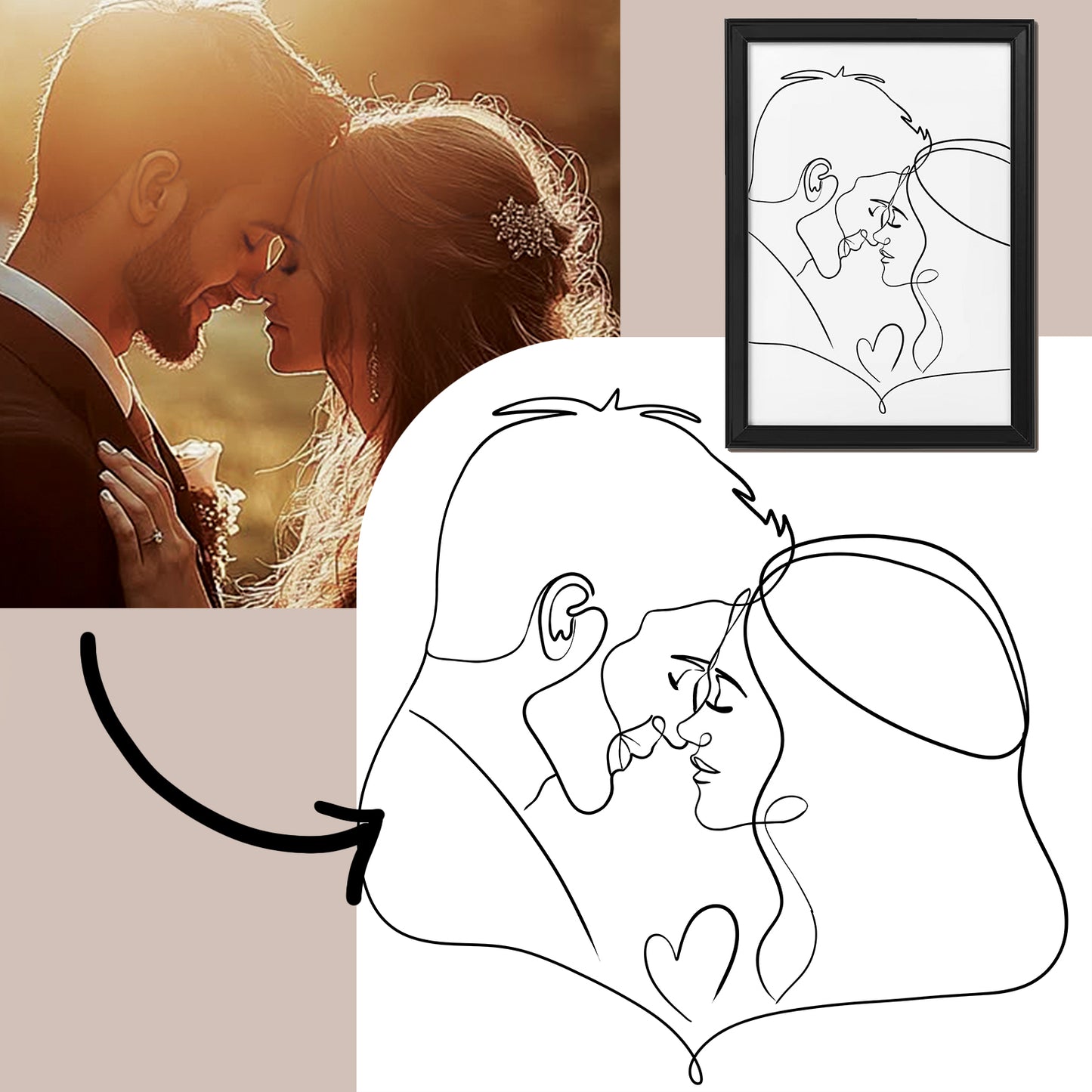 Tablou cu ilustrație personalizată după poza ta 👩‍🎨